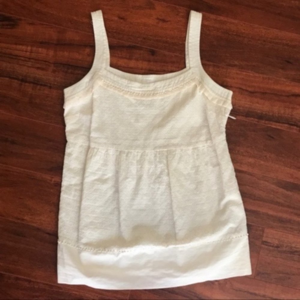 Juicy Couture Cream Eyelet Tank Top Tunic C63